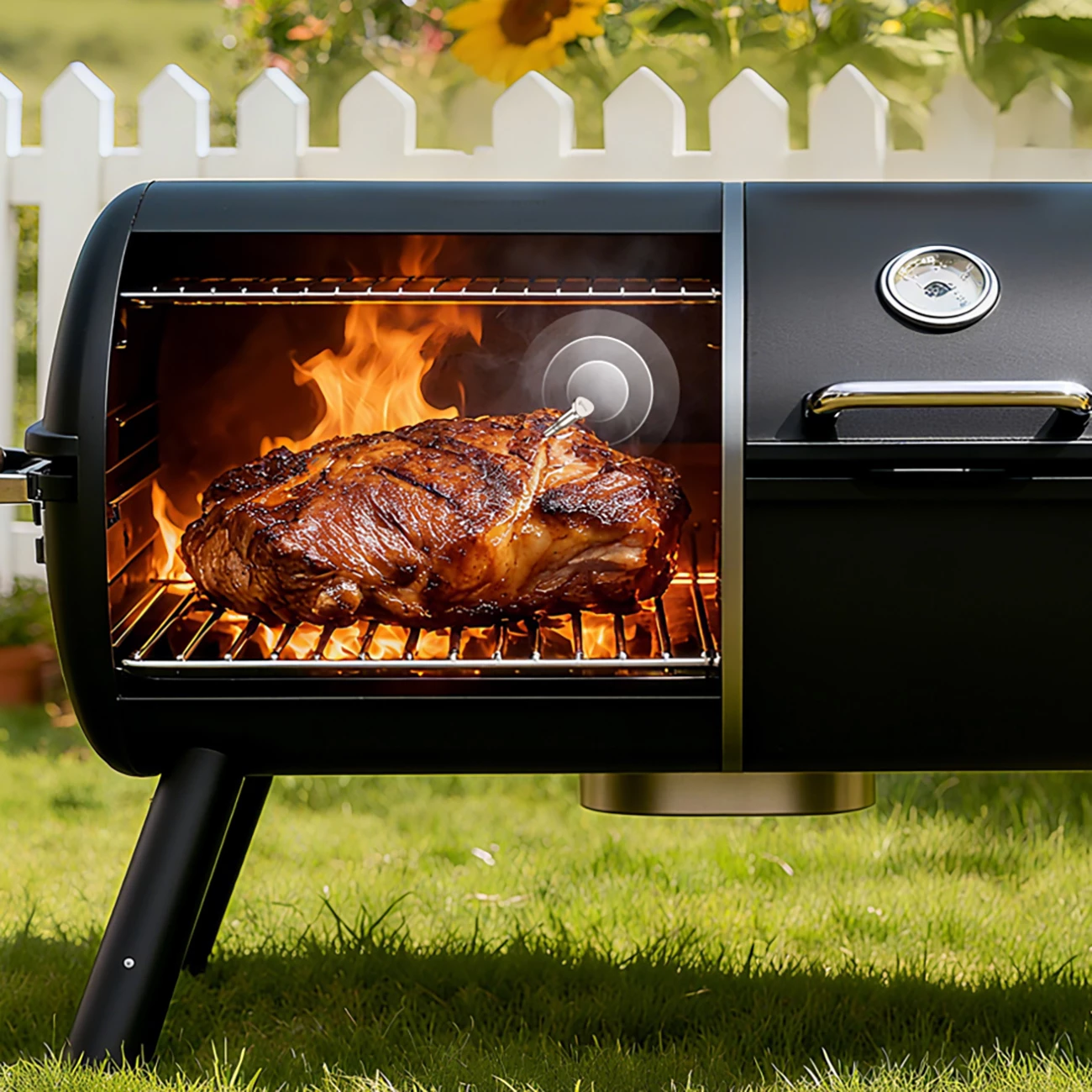 termometër kuzhine, Meatmeet, X Pro, Bluetooth + WiFi, saktësi ±0.1°C, IP69, 2 sonda pa tela, e zezë, set me 2 sonda