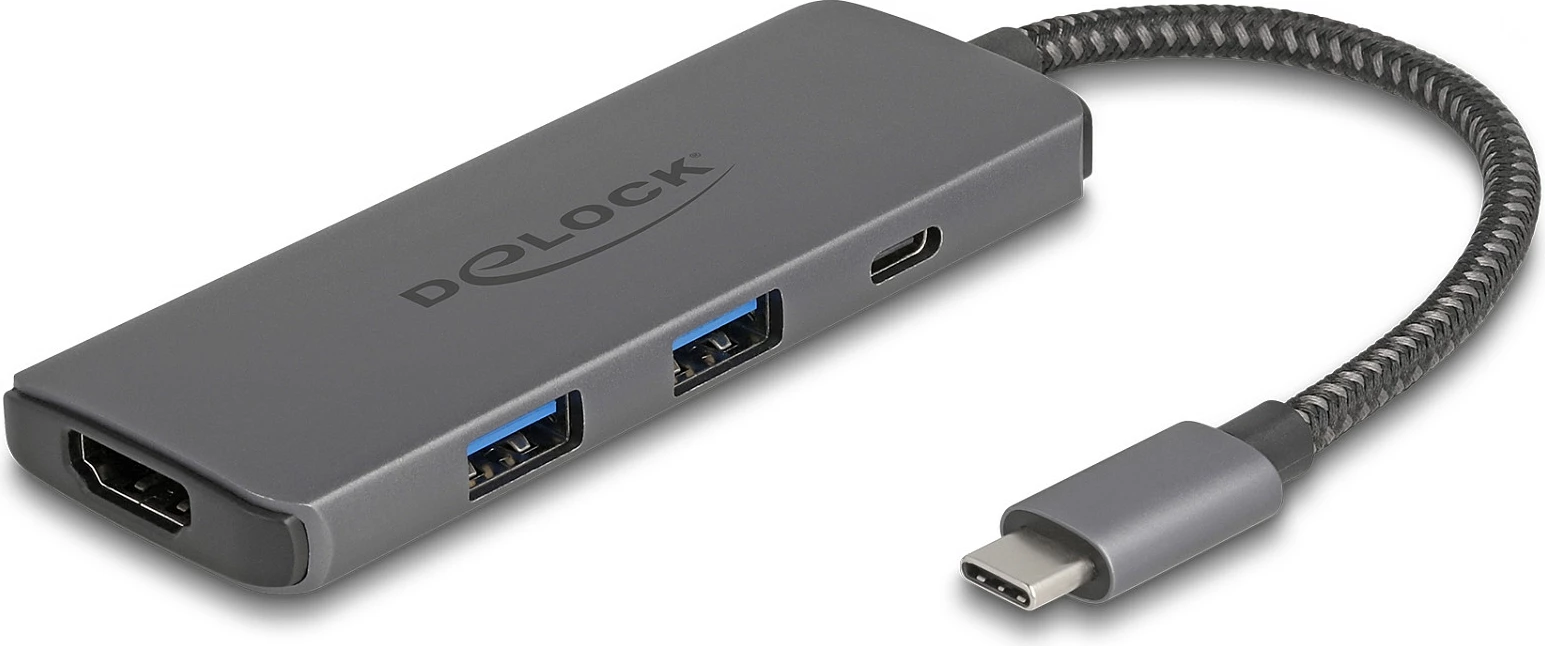 Docking station USB-C DeLOCK 8K HDMI, USB, PD 100W, gri