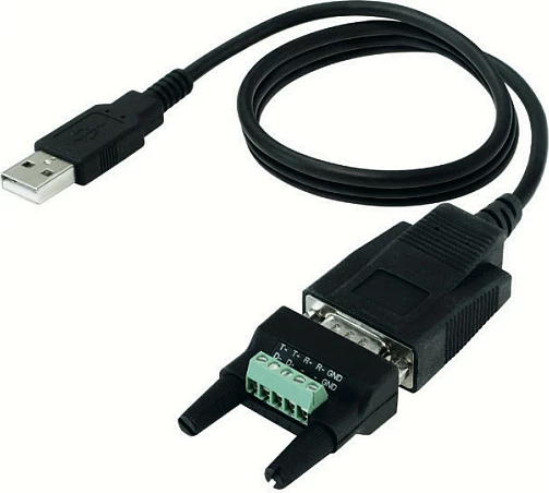 Adapter ROLINE 12.02.1174 USB-A në RS-422/RS-485, i zi