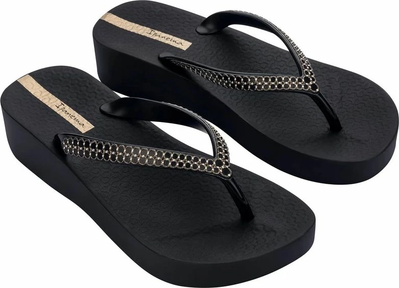 Flip-flopa për femra Ipanema Mesh XI Plat Fem, të zeza