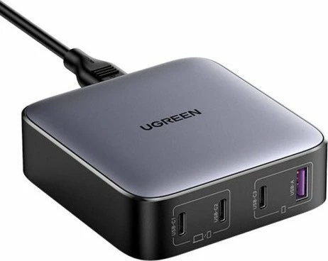 Karikues rrjeti Ugreen Nexode CD328 (90928) 100W, 3x USB-C + 1x USB-A, 4 porta, kabllo rryme 2m, i zi