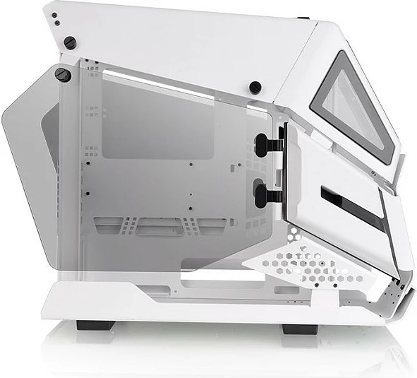 Kasë Thermaltake AH T200 Snow, Micro Tower, micro ATX/Mini-ITX, Tempered Glass, RGB, e bardhë