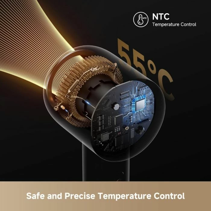 Tharëse flokësh DREAME Glory Mix 1600W, jonike, me aksesorë magnetikë, e artë