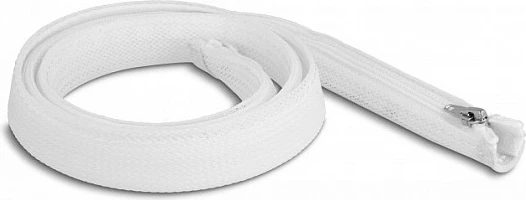 Mbështjellës i gërshetuar për kabllo DeLOCK, 1m x 20mm, me zinxhir, rezistent ndaj nxehtësisë, i bardhë