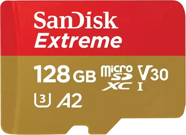Kartelë SanDisk Extreme 128 GB MicroSDXC UHS-I Class 10, me adapter, Ari
