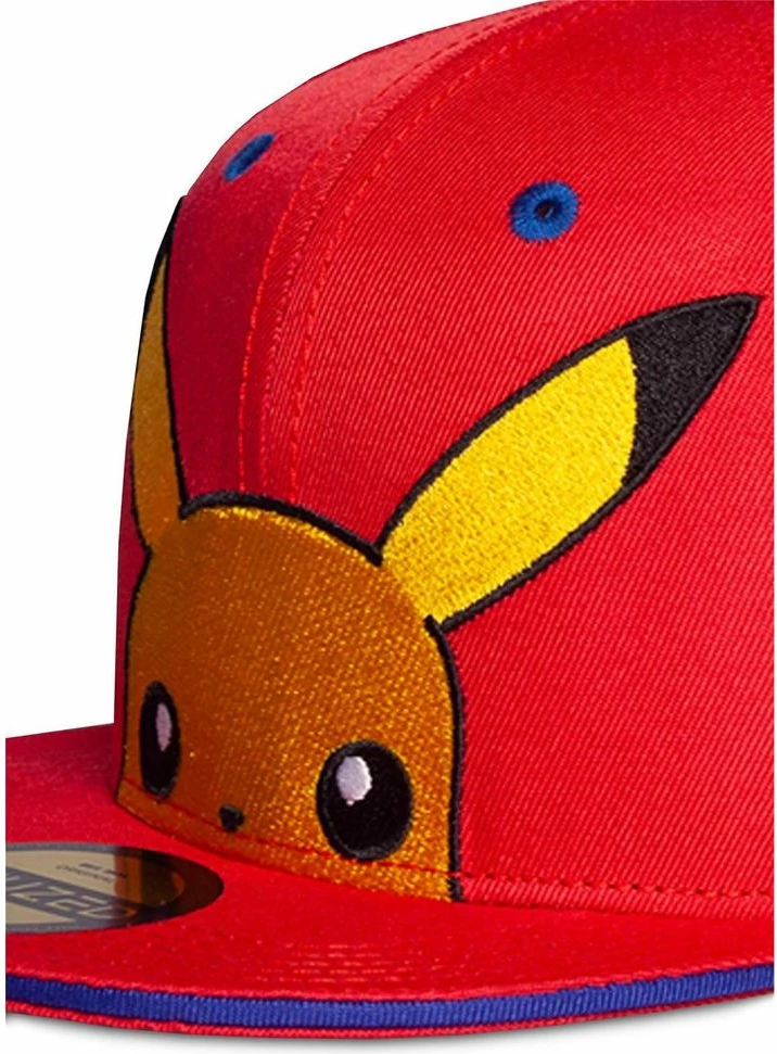 Kapelë snapback për fëmijë Difuzed Pokemon Pikachu, e rregullueshme, e kuqe