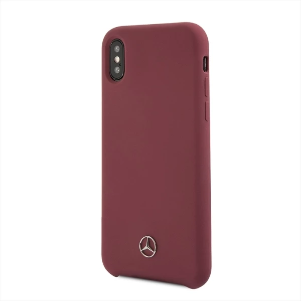 Mbështjellës Mercedes Silicone Line për iPhone X/XS, Kuq