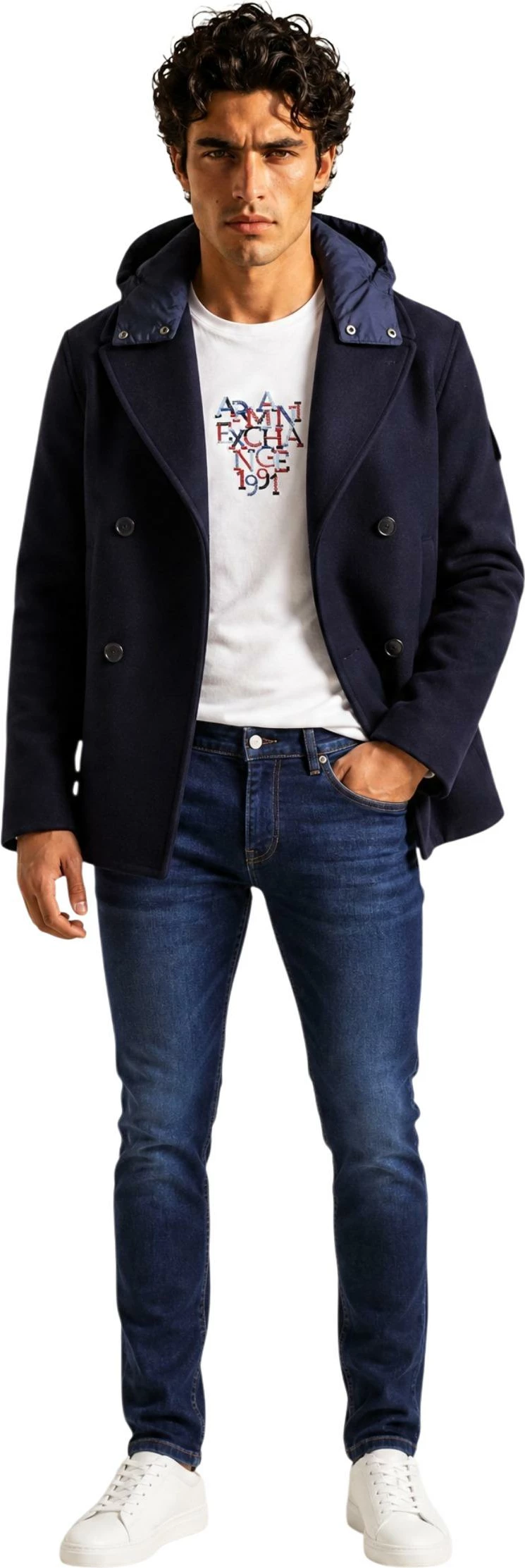 Jakne për meshkuj Armani Exchange XM003363 AF27251, blu [Madhësia: XL]