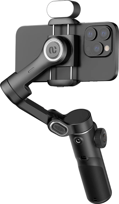 Gimbal AOCHUAN Smart X2, stabilizim 3-bosht, RGB 7 ngjyra, krah zgjatues 20 cm, me tripod, i zi