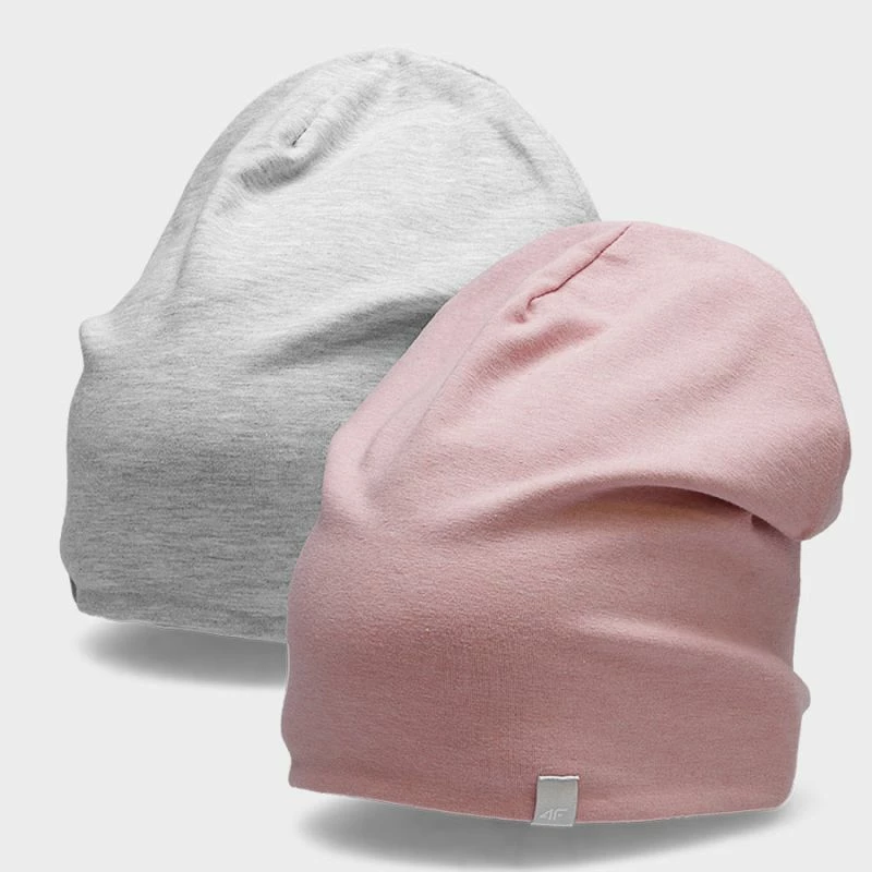 Kapelë për vajza 4f, rozë dhe gri