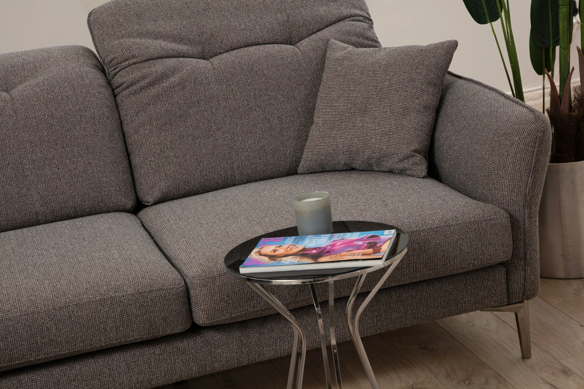 Kënd-sofë Atelier del Sofa, kënd majtas, ngjyrë gri