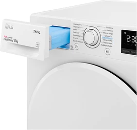 Tharëse rrobash LG RH80V3AV0N 8 kg heat pump, e bardhë