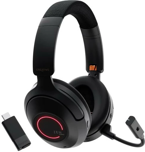 Kufje Creative Zen Hybrid Pro Classic 51EF1040AA001, wireless, over-ear, me mikrofon, rreze 15 m, të zeza