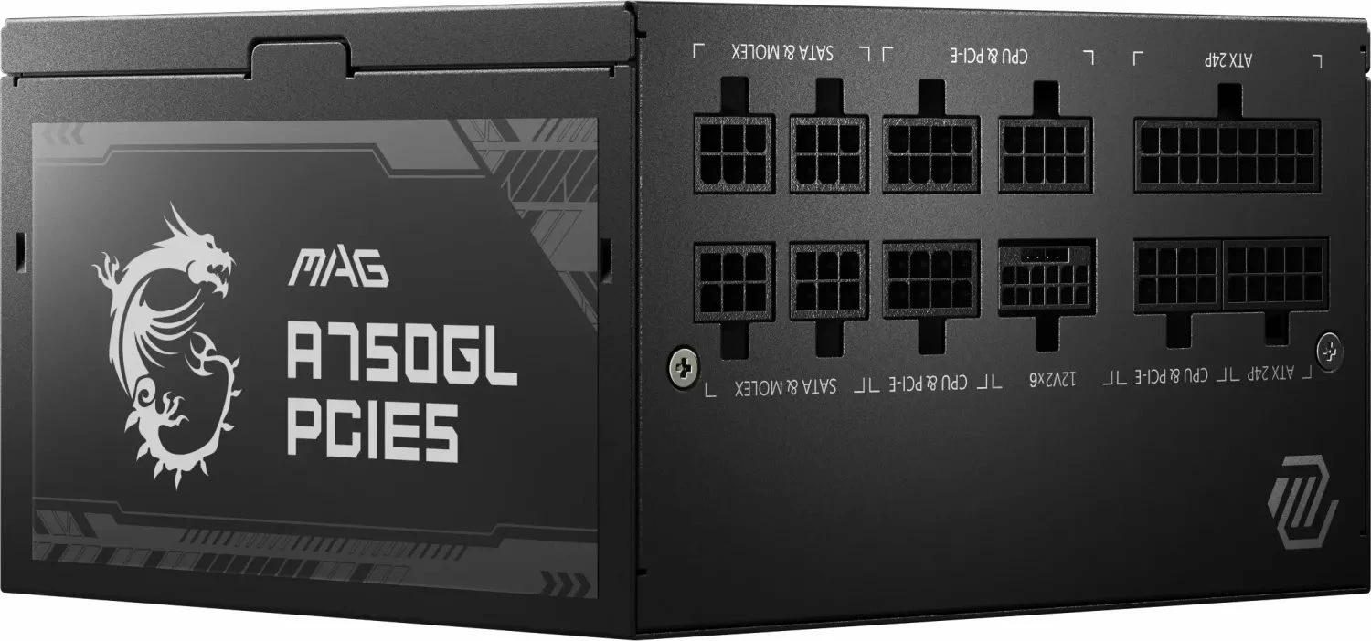 Furnizues rryme MSI MAG A750GL PCIE5 750W, 80 Plus Gold, ATX 3.1, modular, i zi