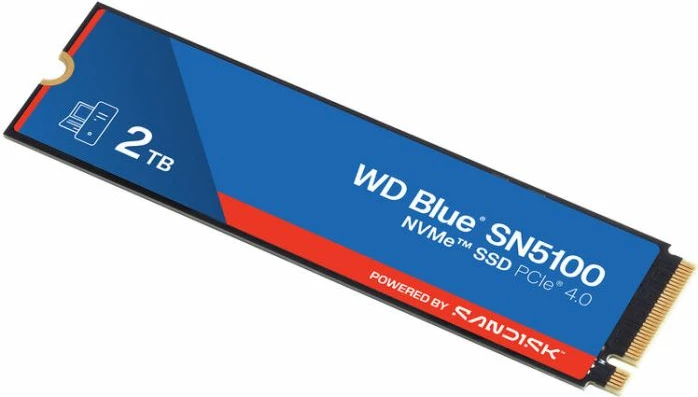 SSD disk NVMe M.2 2280 SanDisk WD Blue SN5100 WDS200T5B0E 2TB PCIe 4.0, kaltër/kuqe