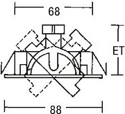 Spot i integrum Brumberg BREENA 00196307, GX5.3, 12V, i lëvizshëm, Ø8.8cm, i bardhë
