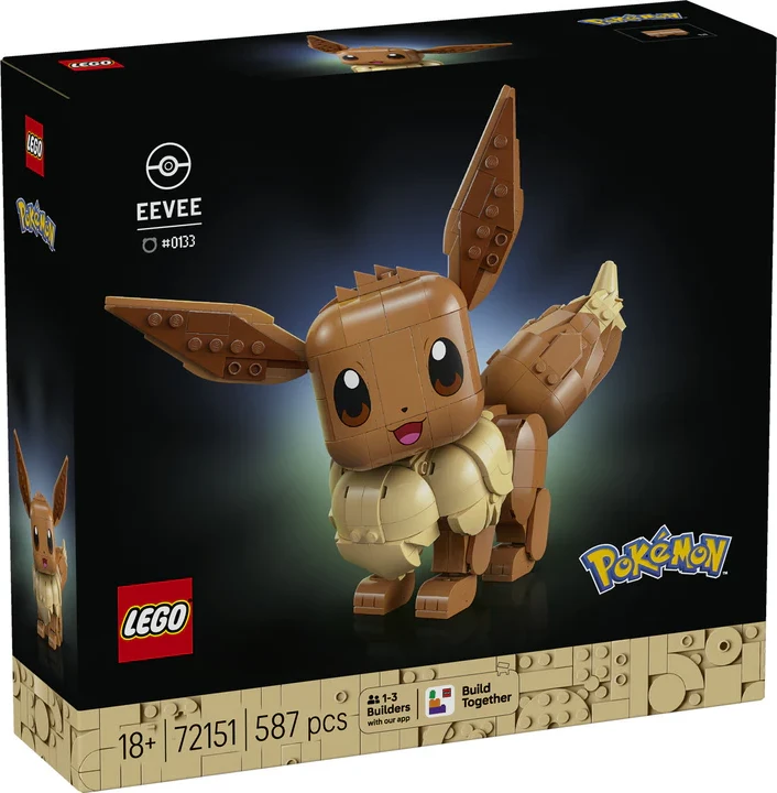 Set ndërtimi LEGO Pokémon Eevee 72151, 587 pjesë, 18+