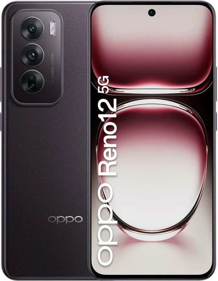 Celular OPPO Reno 12 12+256GB 6.7" 5G Ngjyrë e zezë dhe kafe