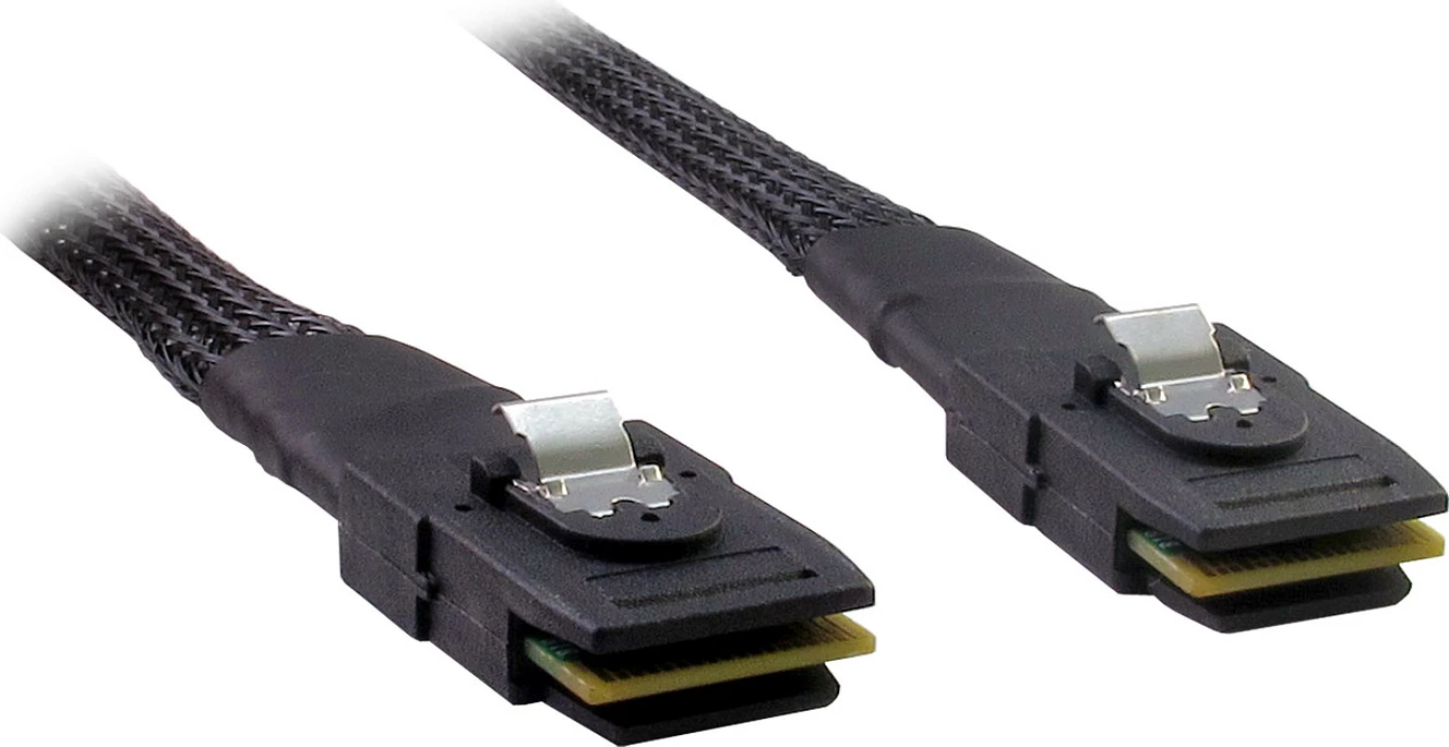 Kabllo Mini SAS Inter-Tech SFF-8087, SFF-8087 në SFF-8087, e zezë