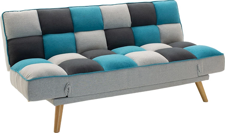 Divan treshe Andy, shtrat, material shumëngjyrësh, 177x91x86cm