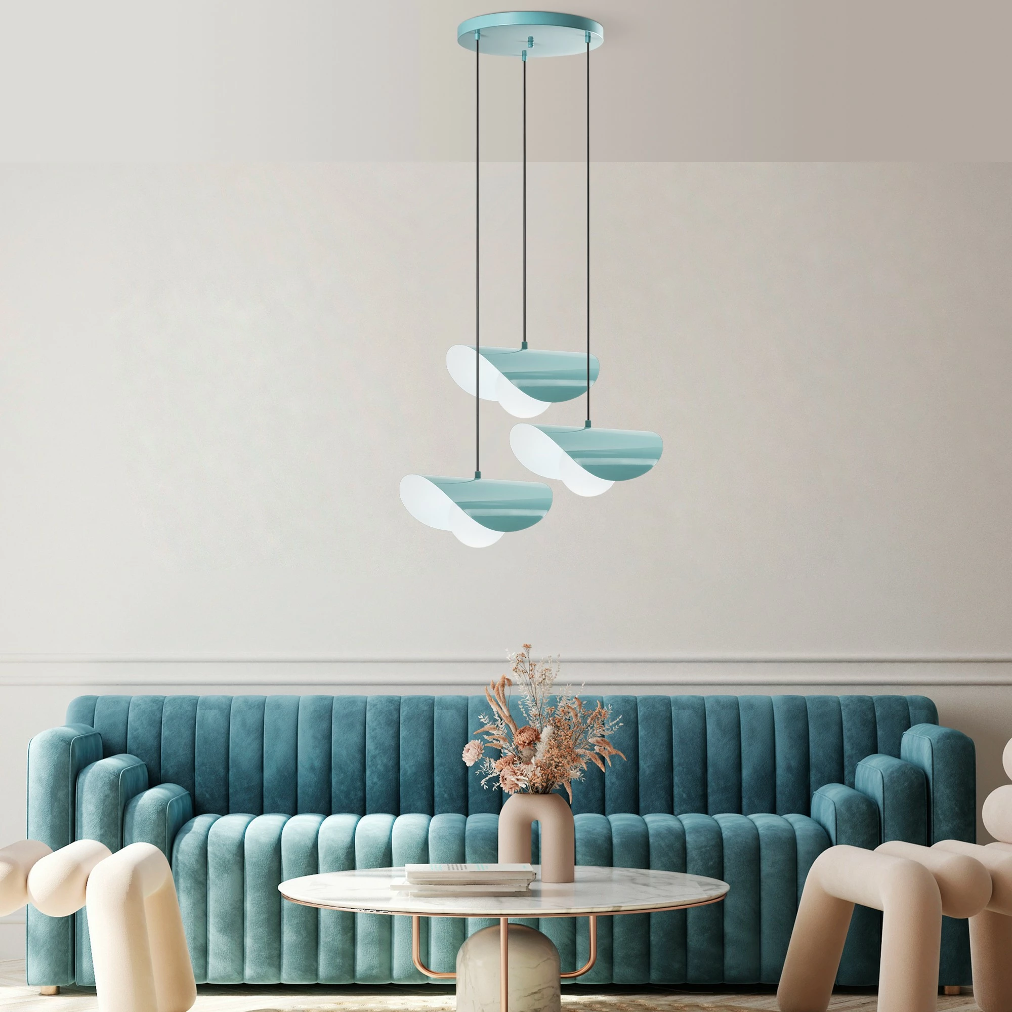 Llambë tavani Opviq, Vatoz - Nus - 6141, ngjyrë turquoise