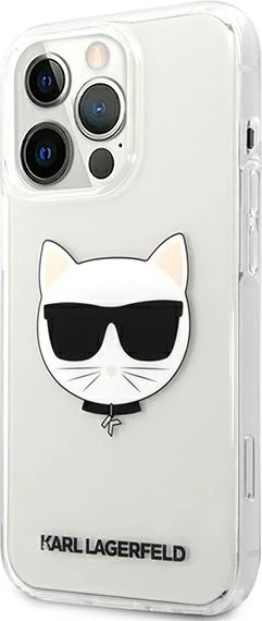 Mbështjellës Karl Lagerfeld KLHCP13XCTR për iPhone 13 Pro Max 6.7", transparent Choupette Head