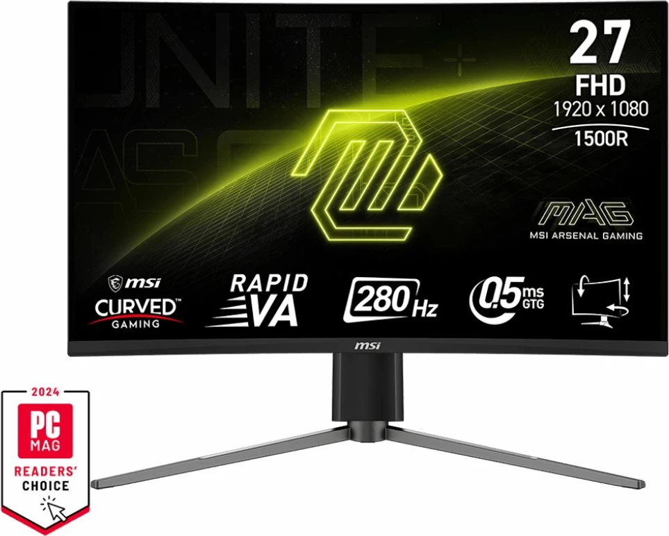 Monitor gaming MSI MAG 276CPXF 27\" FHD 280Hz 0.5ms Curved 1500R Rapid VA, i zi