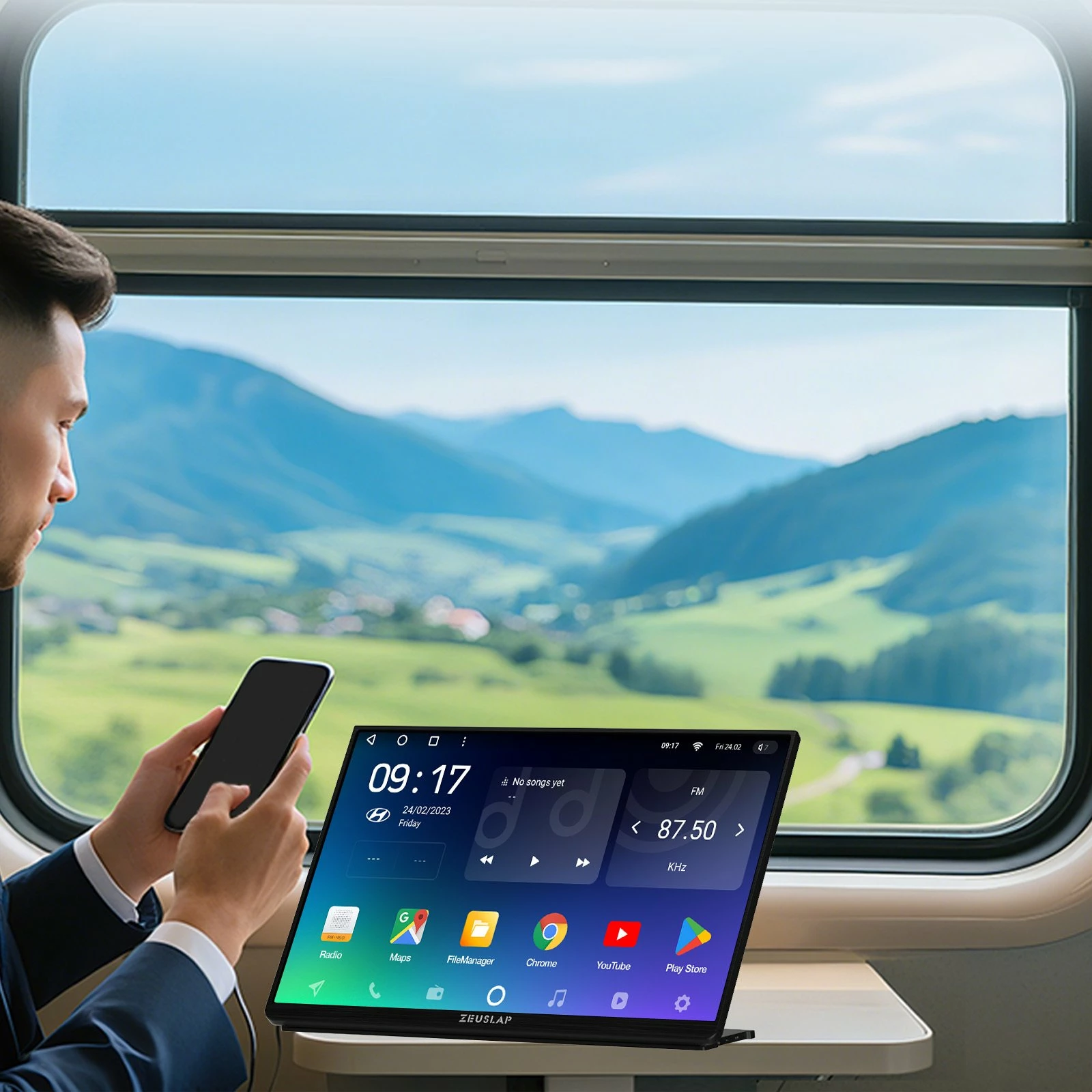 Monitor portativ Zeuslap P16F 16" WQXGA 2560x1600 IPS 240Hz USB-C/Mini HDMI, i zi, set me kabllo dhe karikues