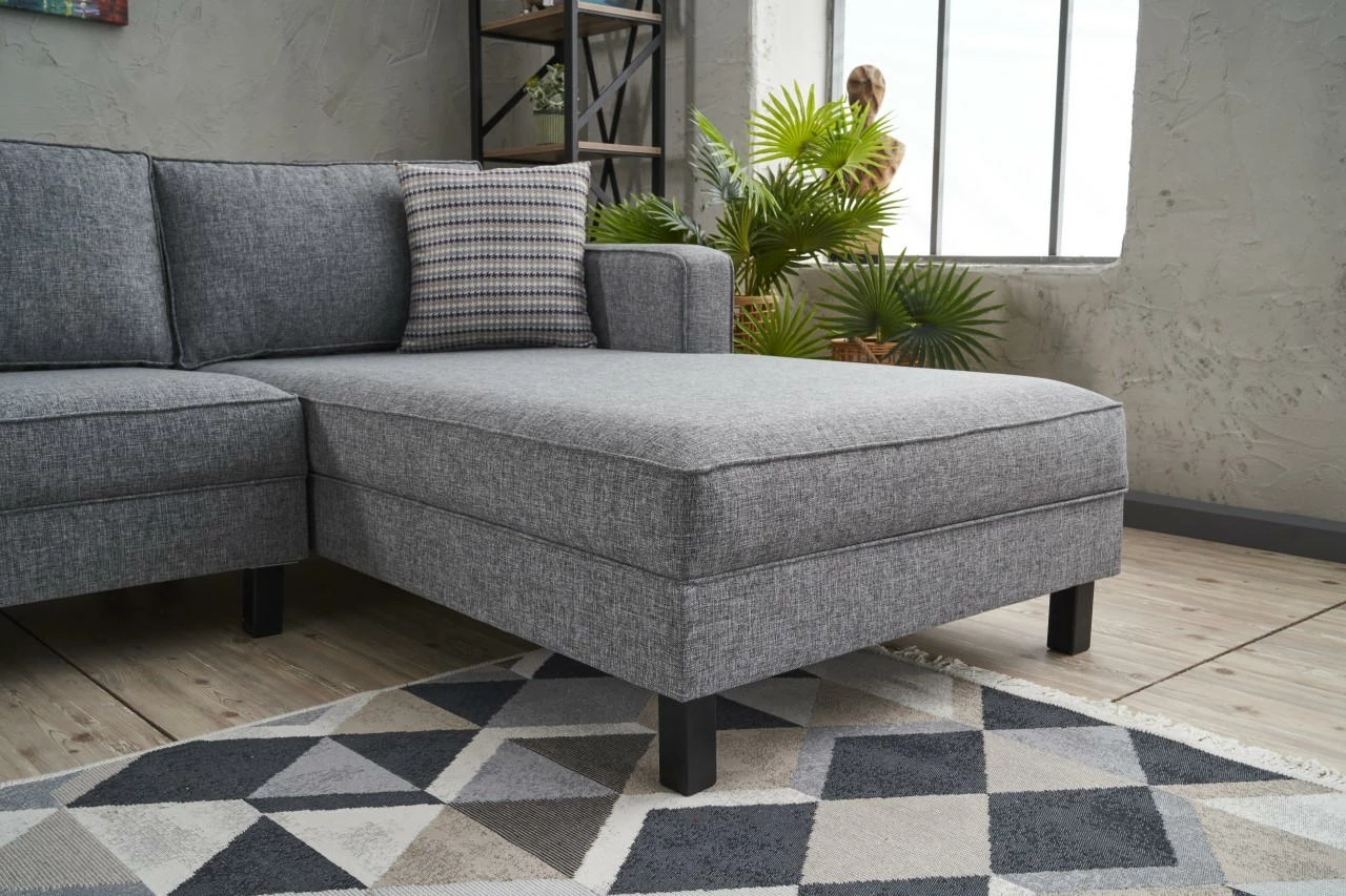 Këndore Atelier del Sofa, liri Kale, e djathtë, ngjyrë gri