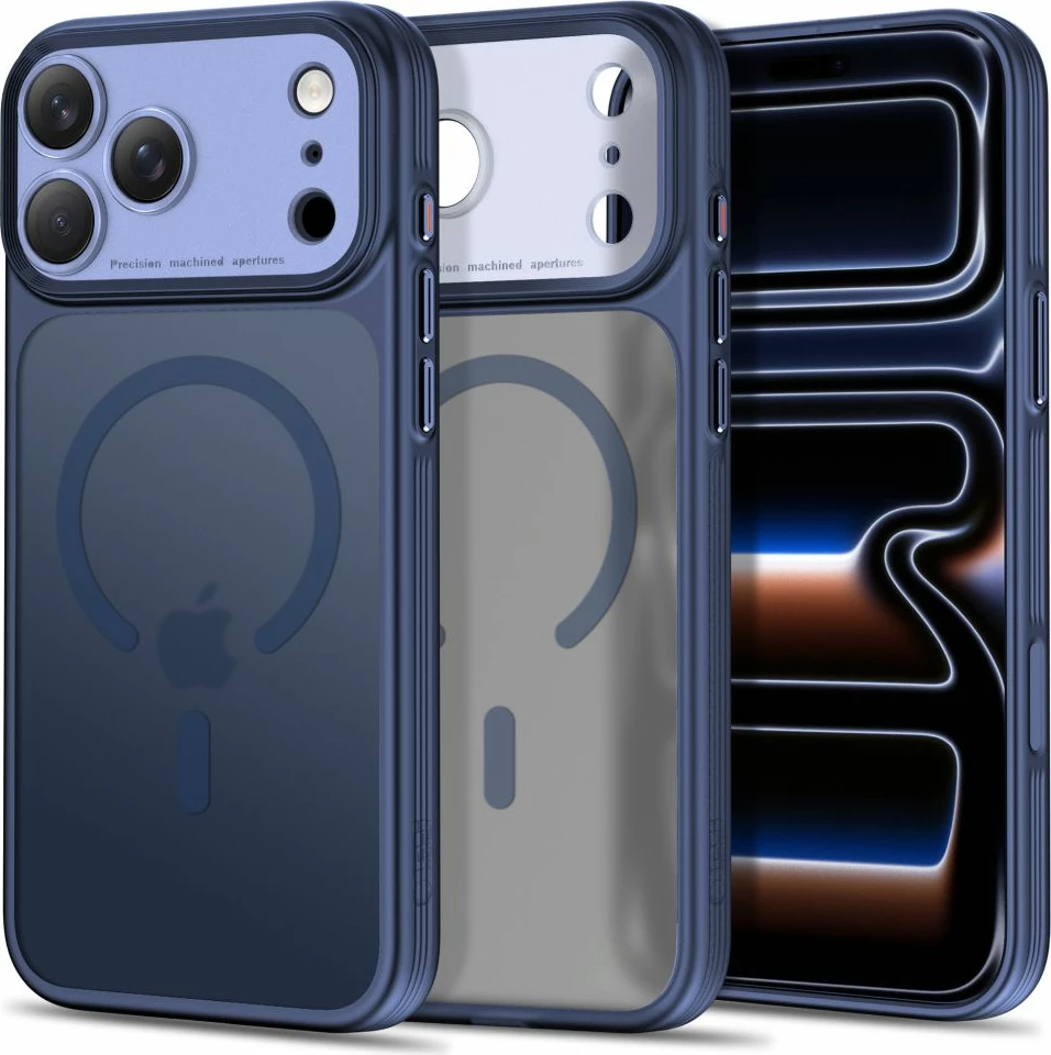 Mbështjellës Tech-Protect MagPrime MagSafe CC për iPhone 17 Pro / 18 Pro, blu navy mat, 1 copë