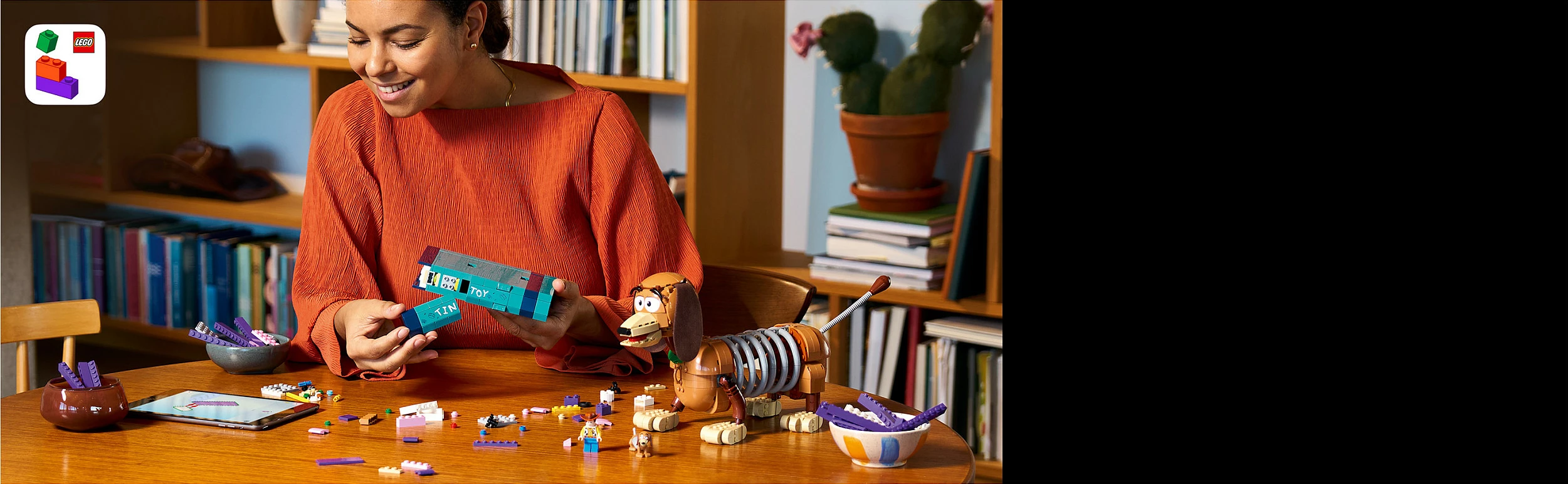 Set ndërtimi LEGO Disney Pixar Toy Story 43301 Slinky Dog Bookends, 1311 pjesë, 18+, shumëngjyrësh