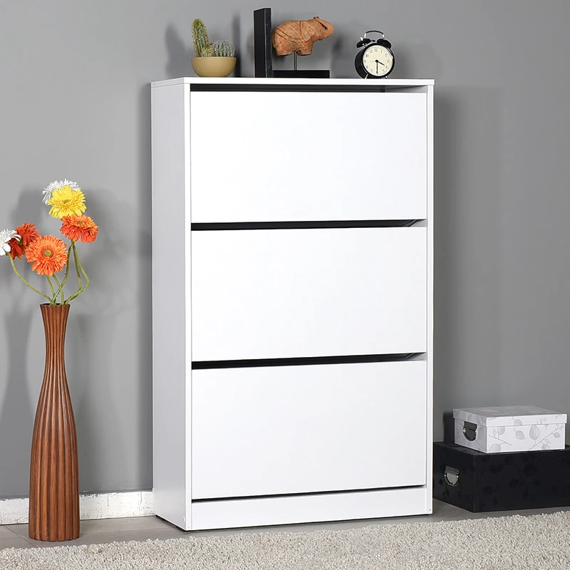 Dollap këpucësh 18 palë, ngjyrë bardhë, 73x26x119cm