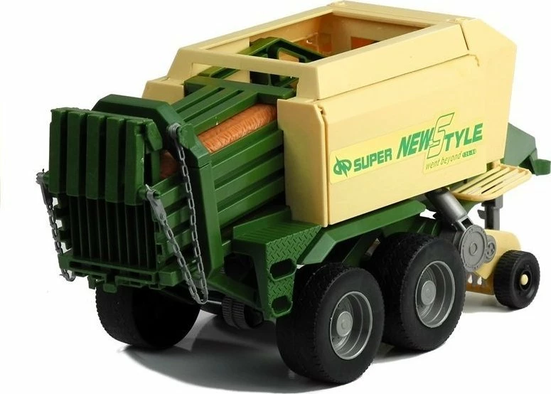 Traktor lodër Lean Sport me rimorkio presë kashte 65 cm, kuqe/jeshile, set