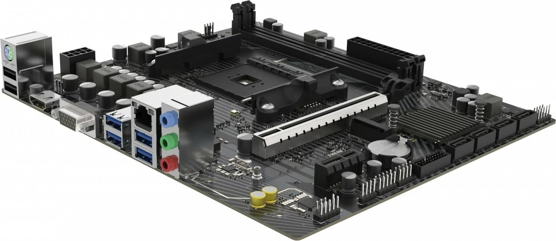 Pllakë amë, Sapphire, A520M-E, Socket AM4, AMD A520, mATX, 2x DDR4 deri 64GB, PCIe 3.0, M.2