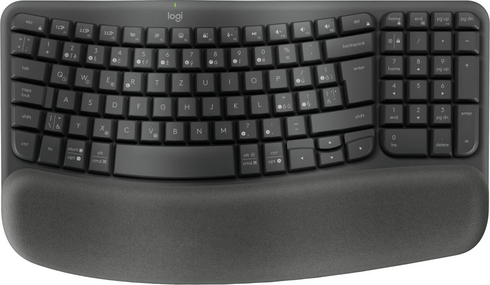 Tastierë Logitech Wave Keys, full-size, wireless, QWERTZ, grafit