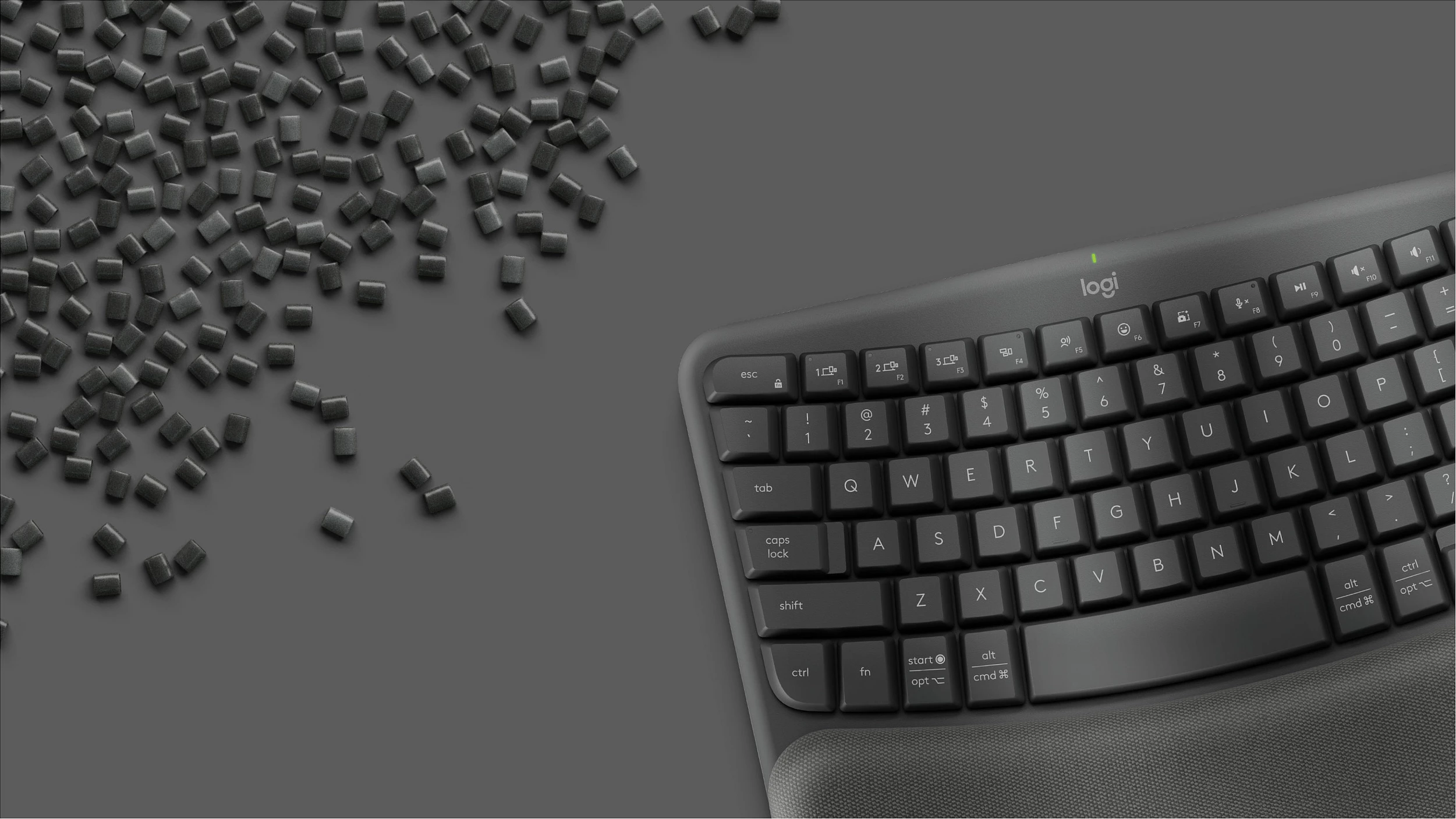 Tastierë Logitech Wave Keys, full-size, wireless, QWERTZ, grafit