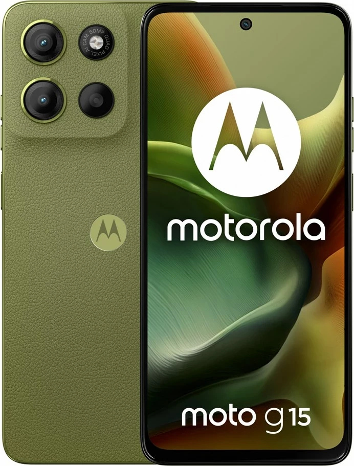 Celular Motorola moto g15, 6.72", 8 GB RAM, 256 GB, Android 15, Gjelbër