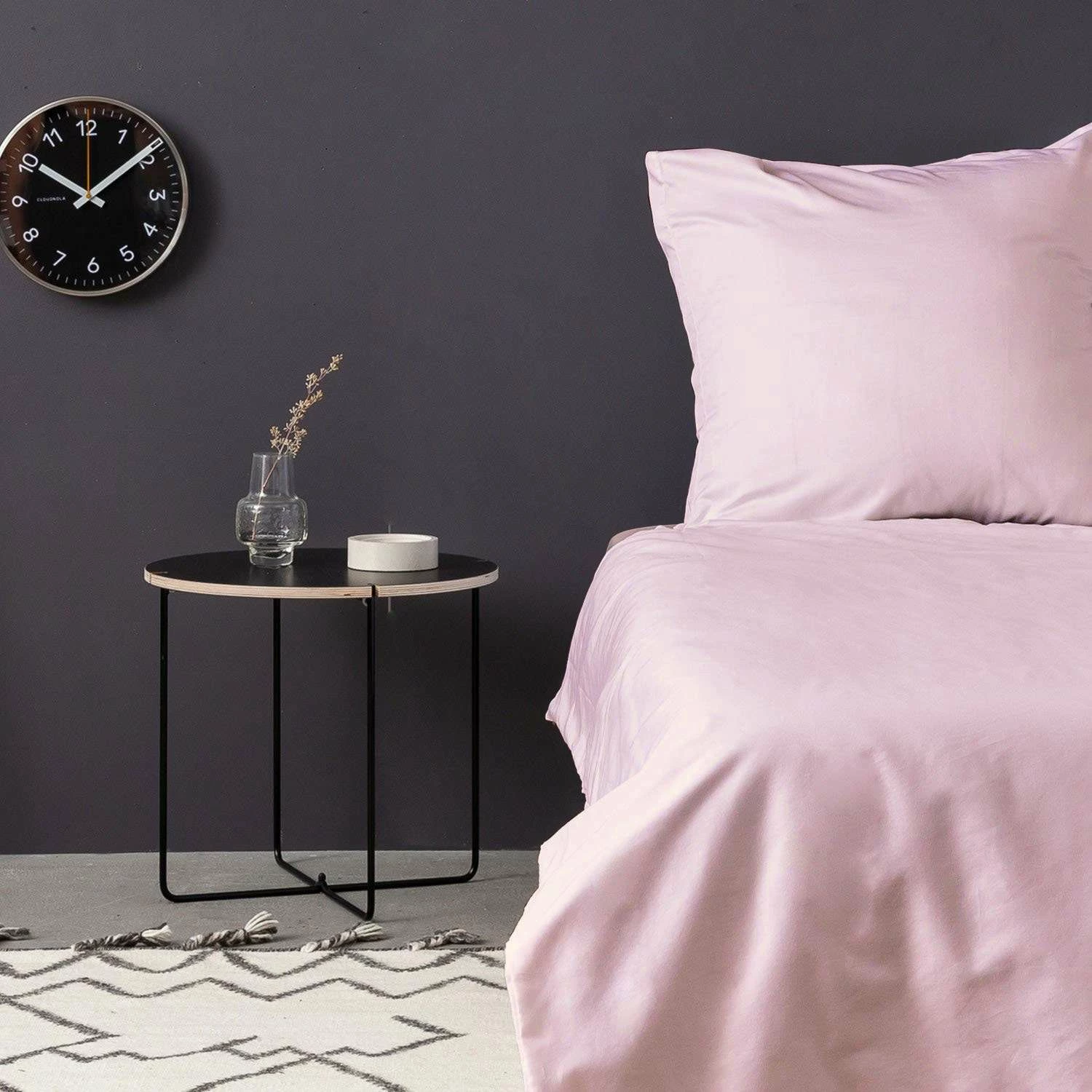 Set mbulesë jorgani super king satin, ngjyrë rozë e lehtë, L'Essentiel Linge de Maison