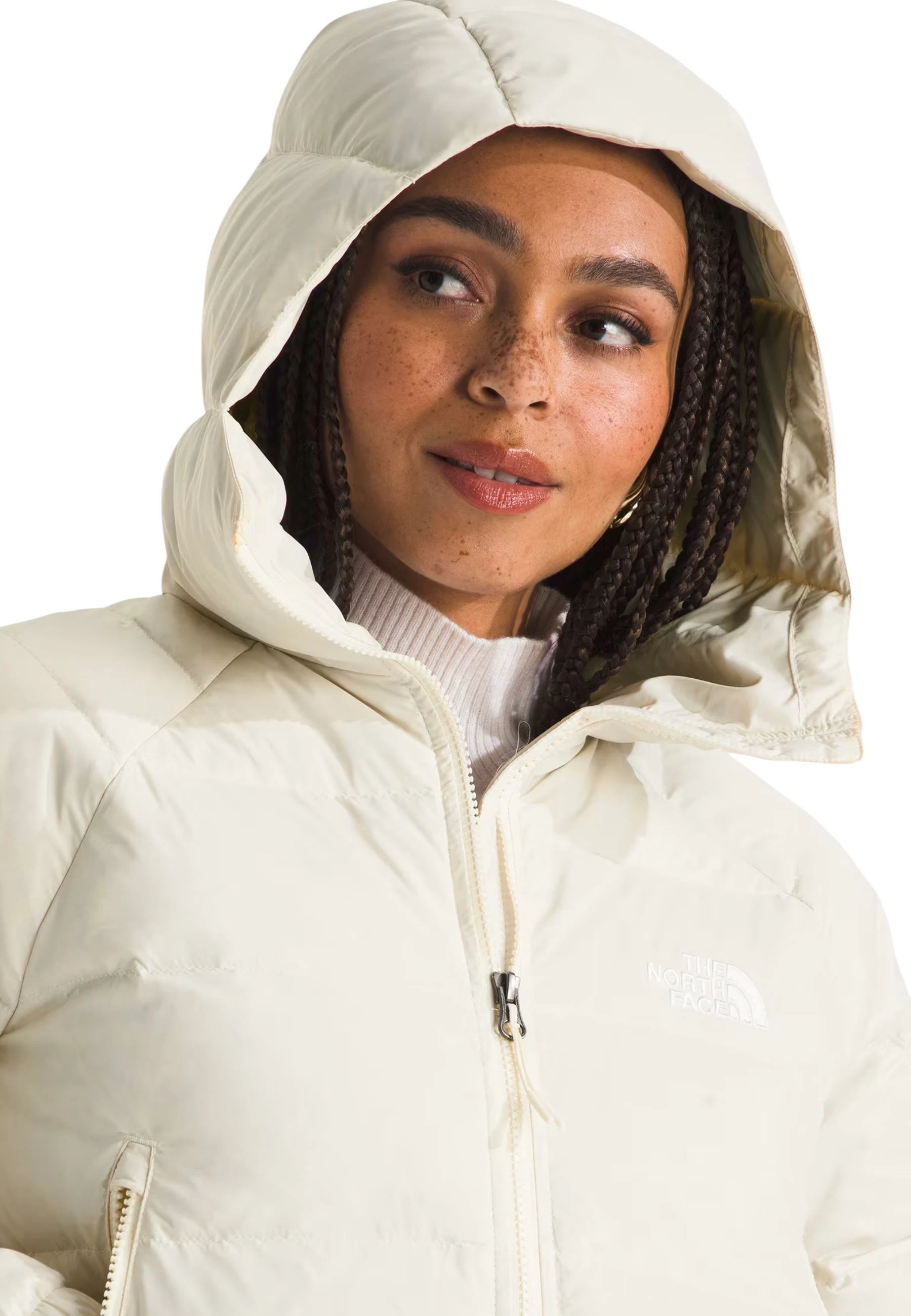 Jakne për femra The North Face HYDRN DWN Hoodie NF0A5GGG, e bardhë [Madhësia: M]