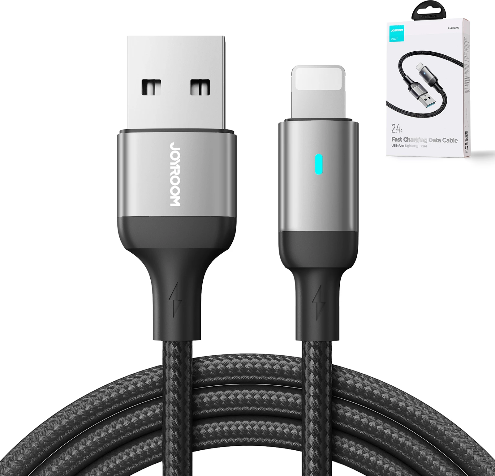 Kabllo Joyroom Extraordinary Series A10, USB-A në Lightning, 1.2m, e zezë