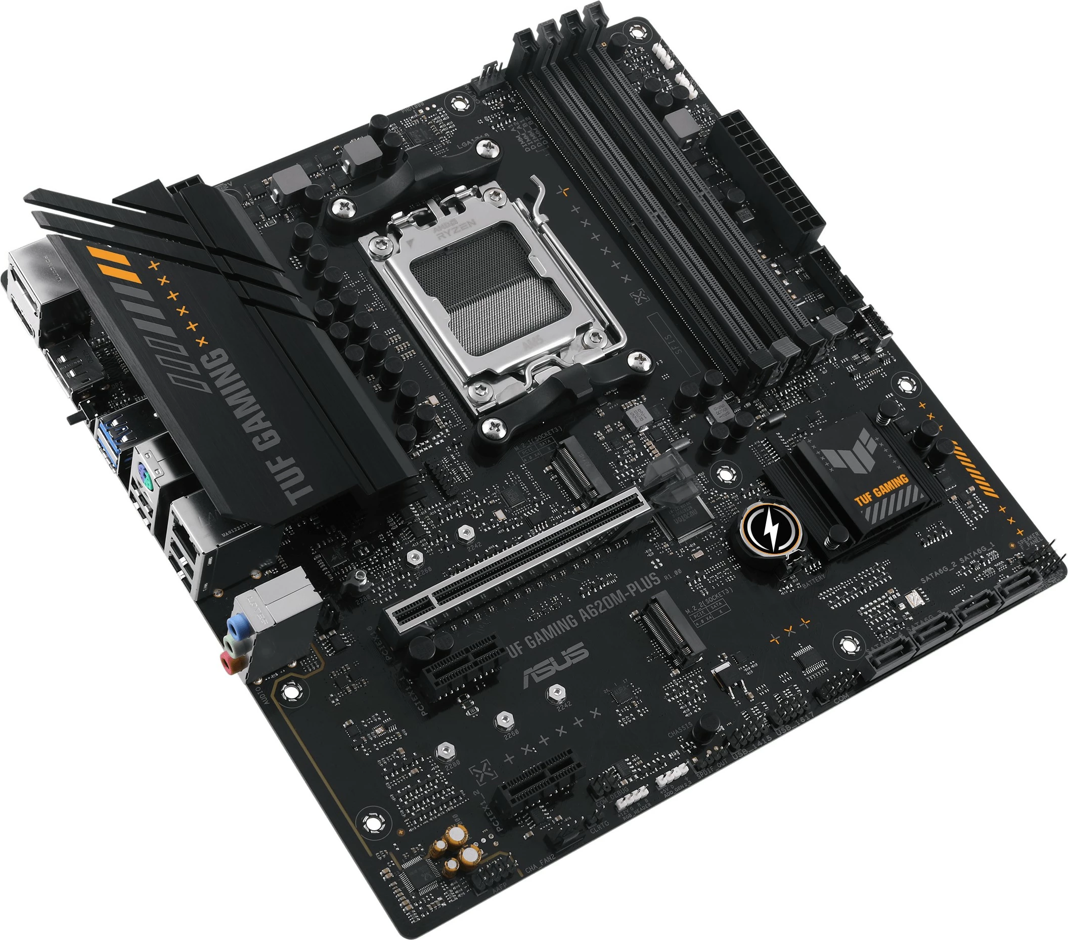 Pllakë amë ASUS TUF GAMING A620M-PLUS, AMD, Socket AM5, DDR5-SDRAM, 128 GB, e zezë
