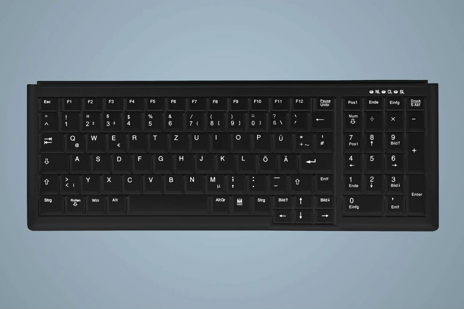 Tastierë Cherry AKTIVE KEY Industry 4.0, kompakte, stil notebook, e zezë