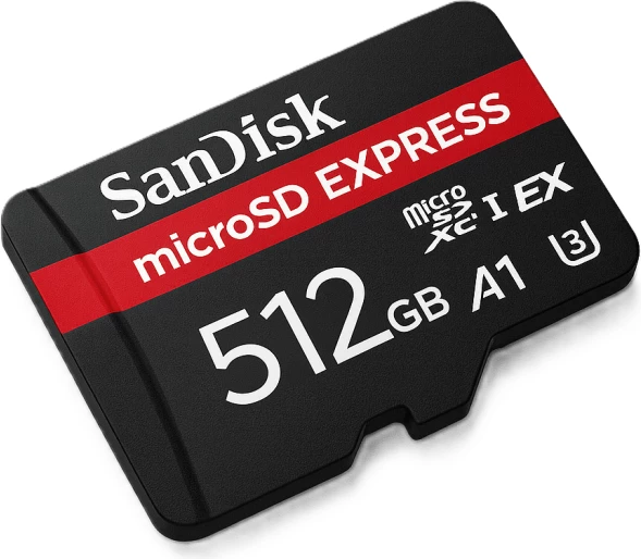 kartelë memorie microSD Express SanDisk SDSQXFN-512G-GN4NN 512GB NVMe PCIe 3.0 microSDXC UHS-I A1, zi/kuqe