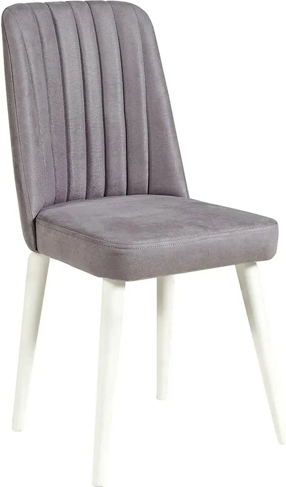 Set tavoline me karrige, e zgjatshme, 3 pjesë, Skye Decor, Vina 0701, e bardhë/gri