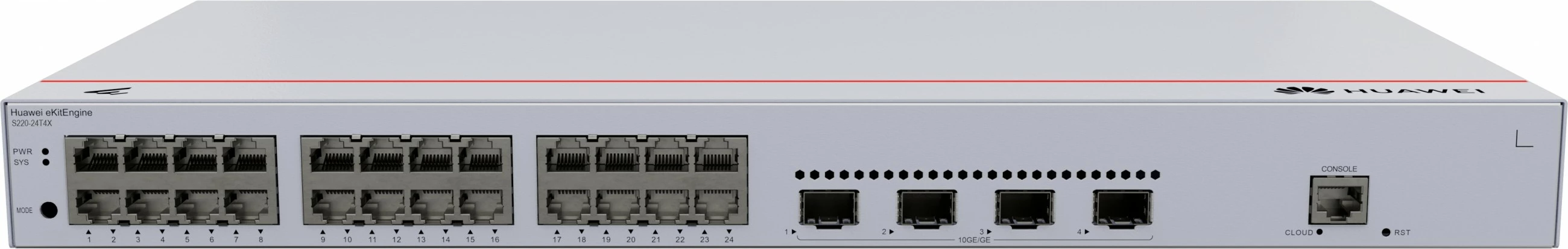 Switch HUAWEI eKit S220-24T4X, Managed, L2, Gigabit Ethernet, 1U