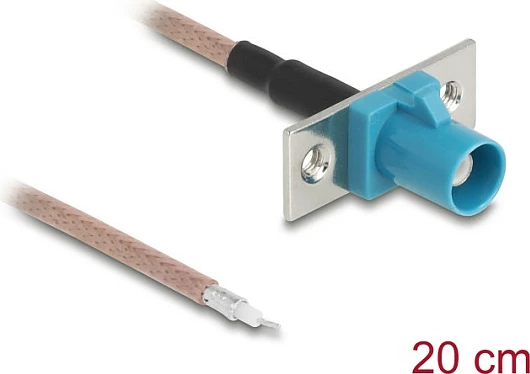 Kabllo antene DeLOCK 90726 RG-316/U, 0.2m, FAKRA Z (mashkull), 50Ω, blu/kafe