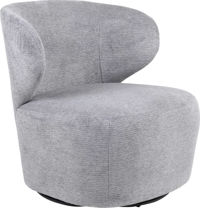 Karrige me krahë rrotulluese Marelia, material stof, ngjyrë gri, 73x76x76cm