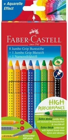 Set lapsa ngjyruese Faber-Castell Jumbo Grip 10 copë, multikolor