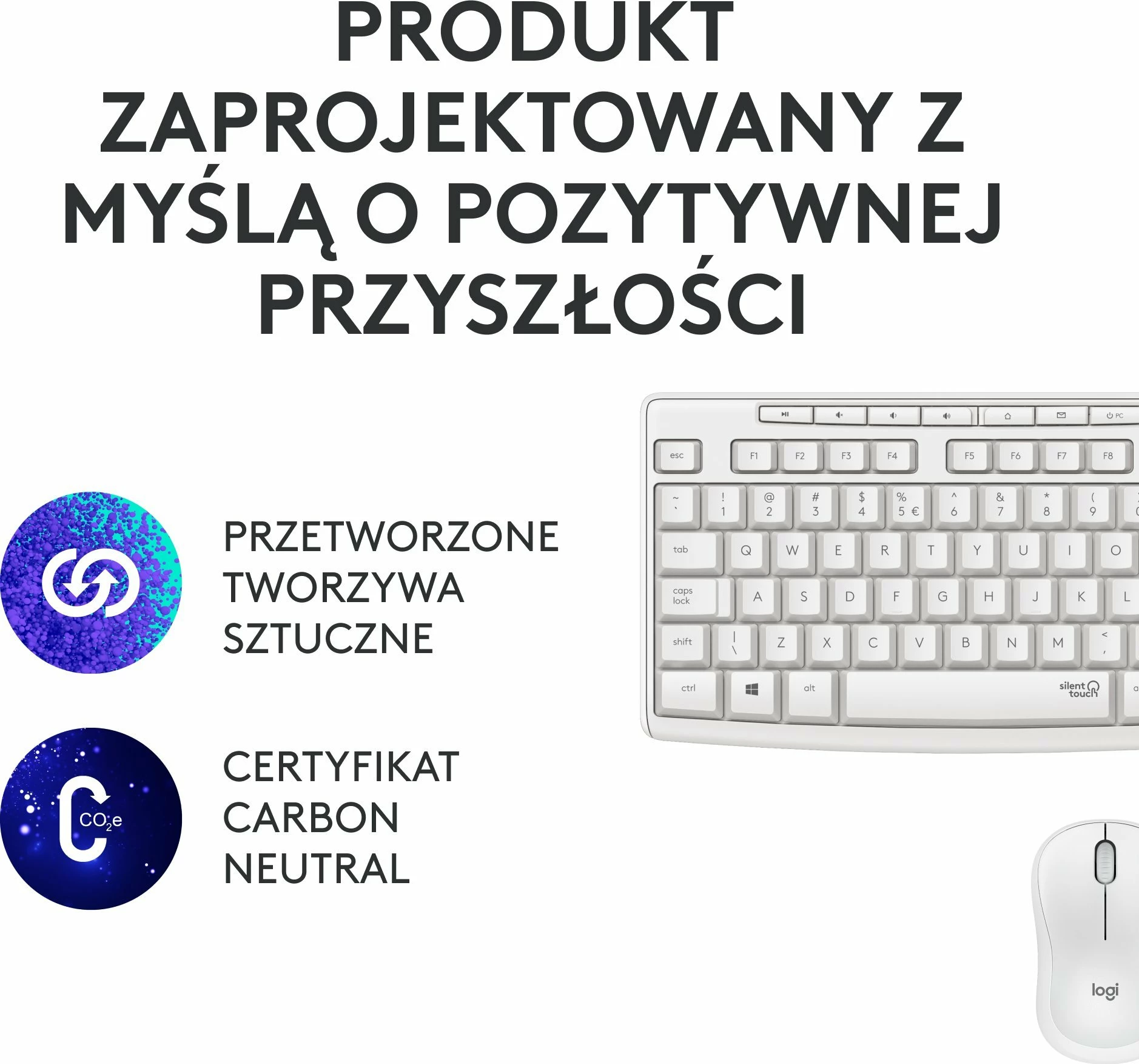 Tastierë + Maus wireless Logitech MK295 Silent (920-009824), e bardhë, set