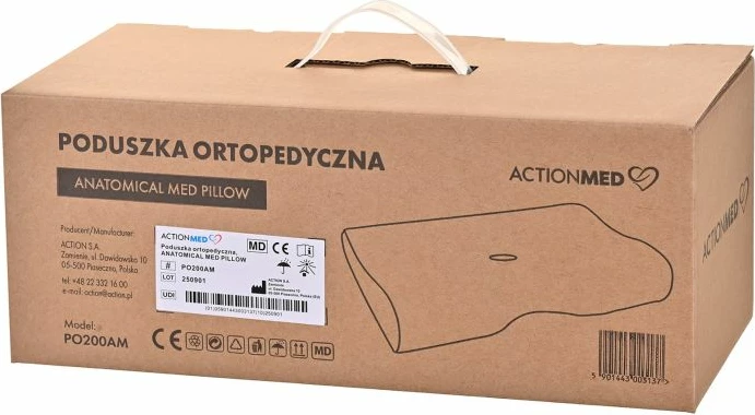 Jastëk ortopedik ActionMed ANATOMICAL MED PILLOW, i bardhë